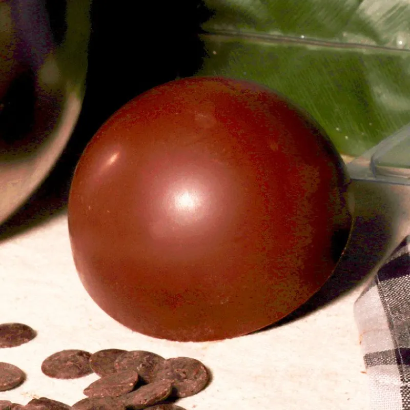 Cerf Dellier Moule chocolat en 3 parties demi-sphère 10 cm