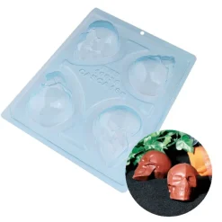 Cerf Dellier Moule chocolat en 3 parties petits crânes