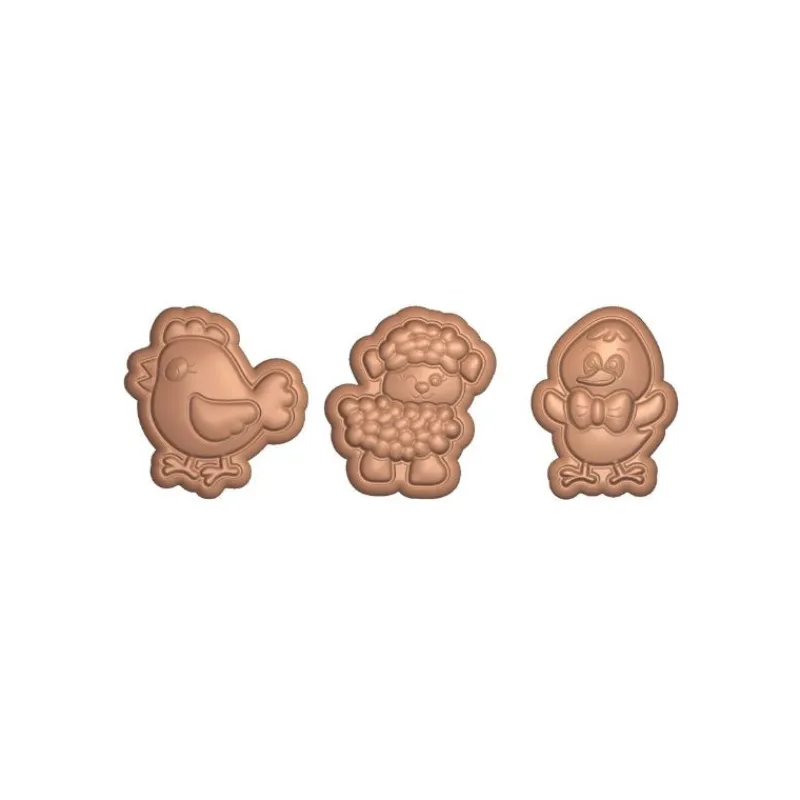 Cerf Dellier Moule chocolat formes de Pâques assorties