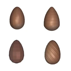 Cerf Dellier Moule chocolat oeufs assortis