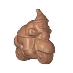 Cerf Dellier Moule chocolat Père Noel moto