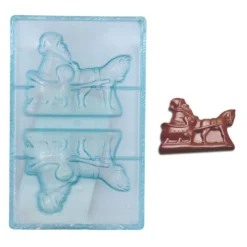 Cerf Dellier Moule chocolat Père Noël traineau