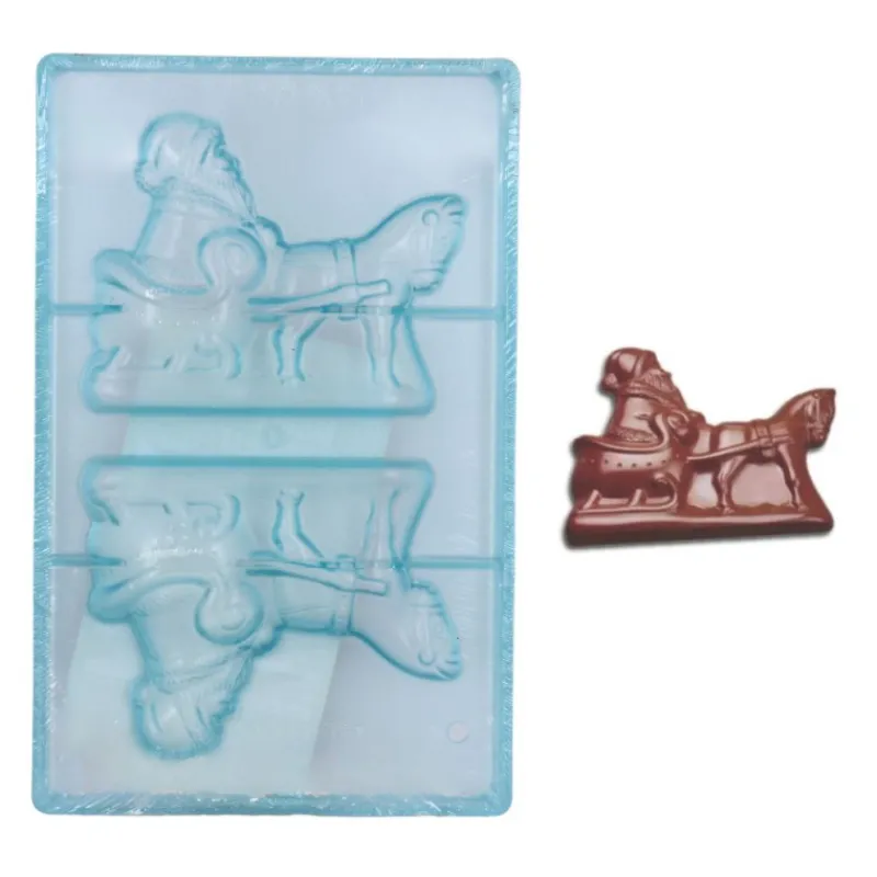 Cerf Dellier Moule chocolat Père Noël traineau