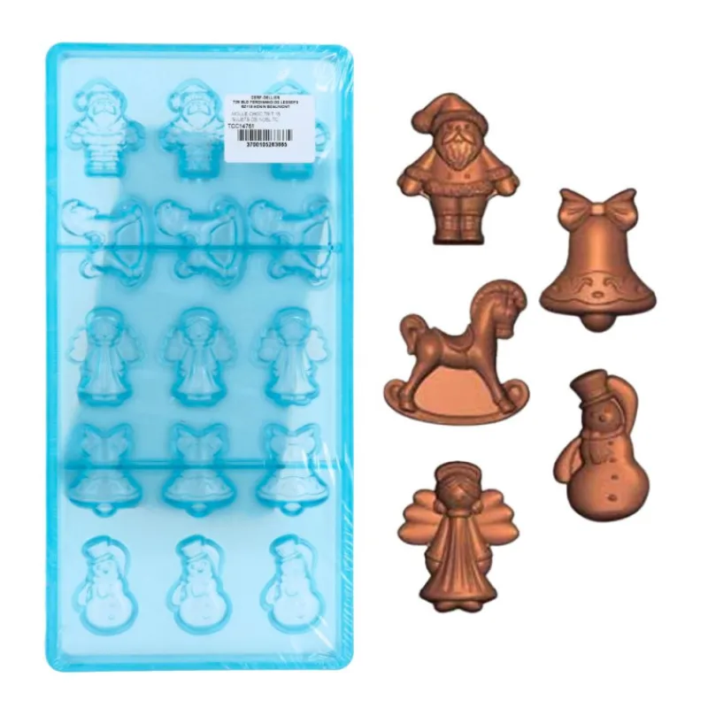 Cerf Dellier Moule chocolat sujets de Noël assortis