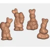 Cerf Dellier Moule friture en chocolat petits lapins 4 g