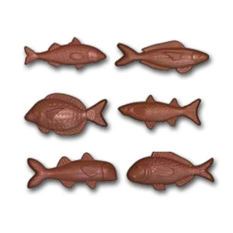 Cerf Dellier Moule friture en chocolat poissons assortis