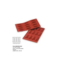 Cerf Dellier Moule silicone 12 barquettes moyennes