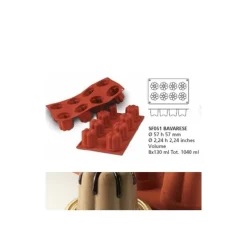 Cerf Dellier Moule silicone 8 bavarois 57x57 mm