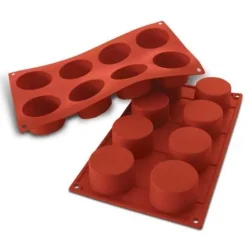 Cerf Dellier Moule silicone 8 cylindres Ø 6 cm