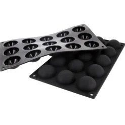 Cerf Dellier Moule silicone 15 demi-sphères Ø 4,5 cm