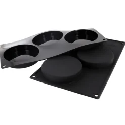 Cerf Dellier Moule silicone 3 empreintes rondes Ø 10 cm