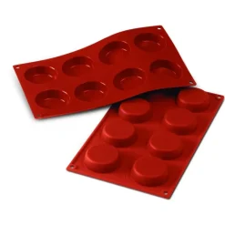 Cerf Dellier Moule silicone 8 flans 6 cm