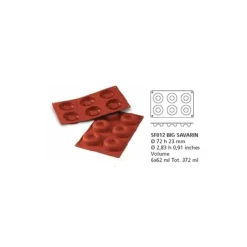 Cerf Dellier Moule silicone 6 grands savarins