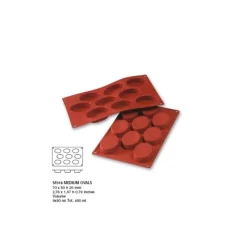 Cerf Dellier Moule silicone 9 ovales 70x50 mm