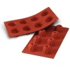 Cerf Dellier Moule silicone 8 petits Gugelhopfs 5,5 cm