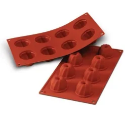 Cerf Dellier Moule silicone 8 petits Gugelhopfs 5,5 cm