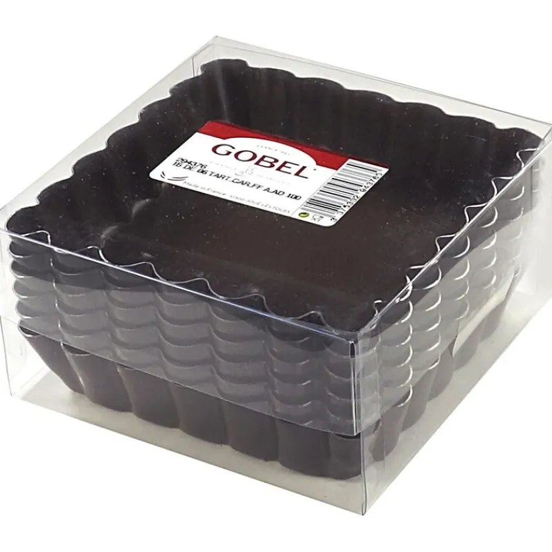 Cerf Dellier Moules à tartelettes carrés antiadhésifs (x6)