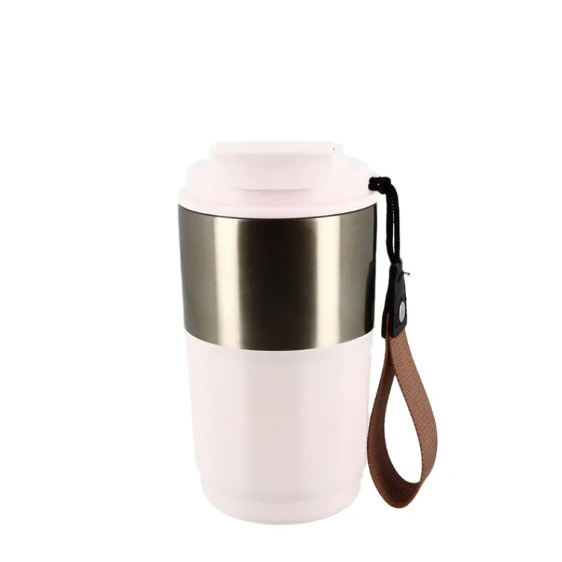 Cerf Dellier Mug isotherme beige et or - 450 ml