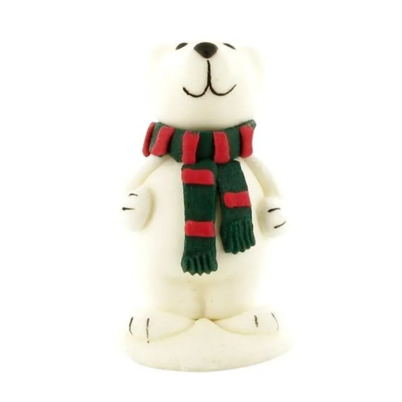 Cerf Dellier Ours comestible Polaire Blanc écharpe 6 cm
