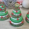 Cerf Dellier Ourson avec bonnet de Noël sur pique (x50)