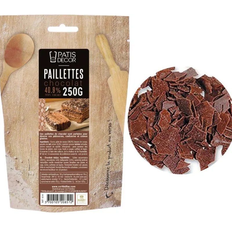 Cerf Dellier Paillettes Chocolat 250 g