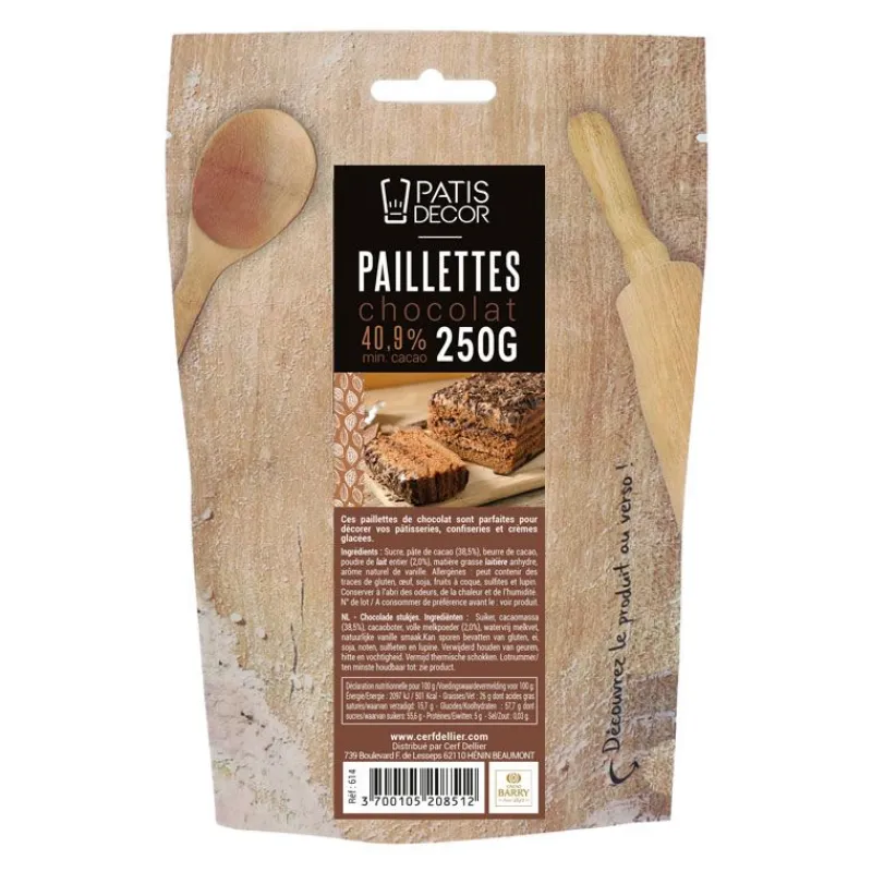 Cerf Dellier Paillettes Chocolat 250 g