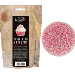Cerf Dellier Paillettes comestibles roses 300 g