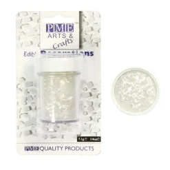 Cerf Dellier Paillettes irisées blanches PME (7 g)