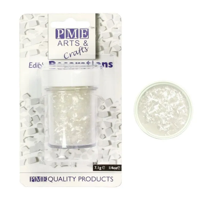 Cerf Dellier Paillettes irisées blanches PME (7 g)