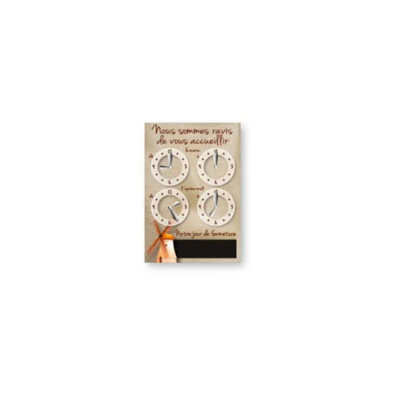 Cerf Dellier Panneau ouvert 4 cadrans 15 x 22 cm