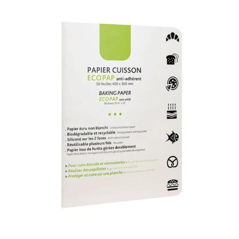 Cerf Dellier Papier de cuisson EcoPap anti-adhérent 40 x 30 cm (x 50 feuilles)