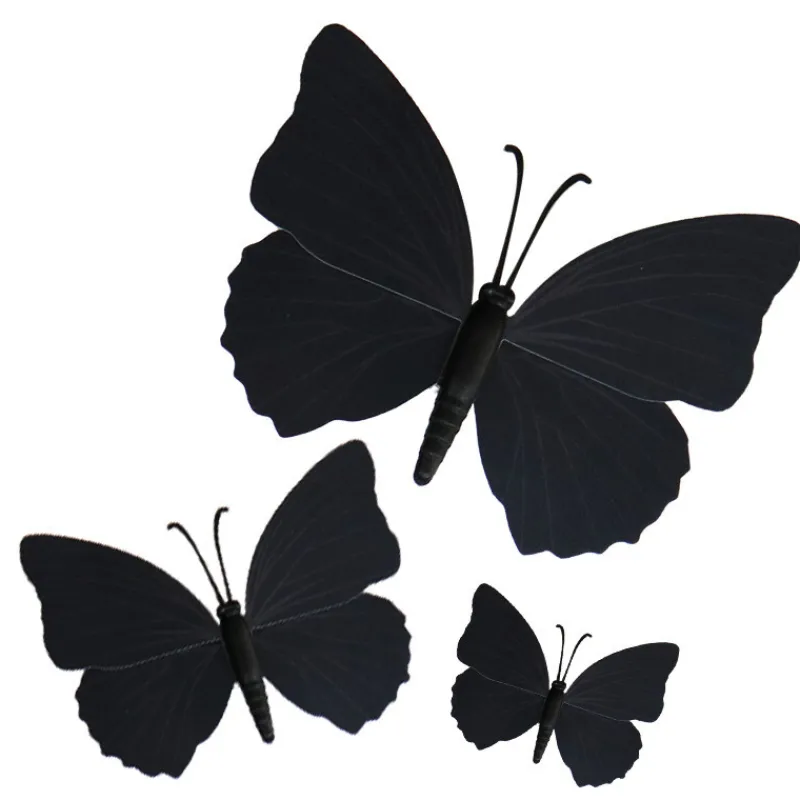 Cerf Dellier Papillons noirs aimantés assortis (x3)