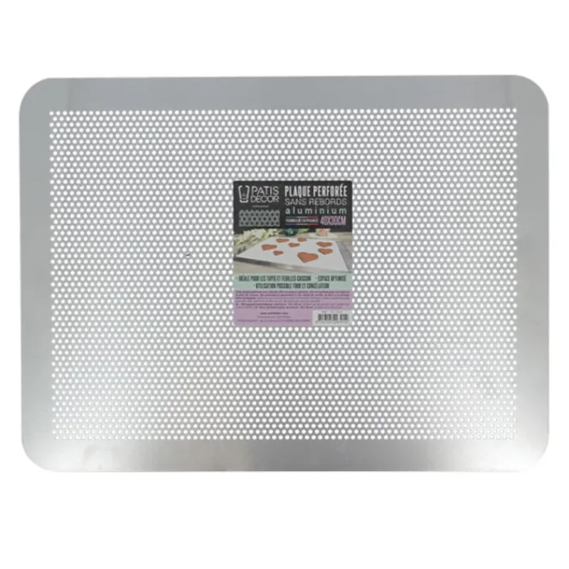 Cerf Dellier Plaque pâtisserie plate perforée alu 40 x 30 cm
