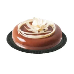 Cerf Dellier Plateau dentelle rond noir
