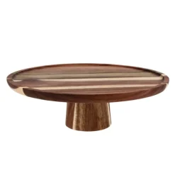 Cerf Dellier Plateau en bois H 10,5 cm Ø26 cm