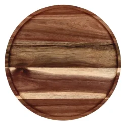 Cerf Dellier Plateau en bois H 10,5 cm Ø26 cm