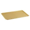 Cerf Dellier Plateau pâtissier alu or bords ronds 24 cm