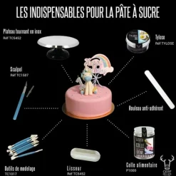 Cerf Dellier Plateau tournant pâtisserie en métal