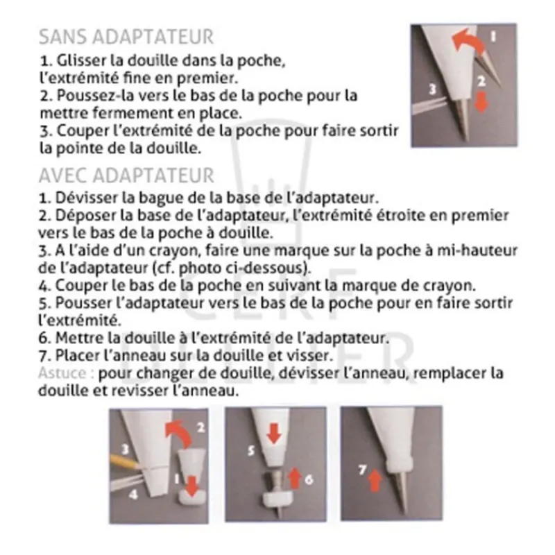 Cerf Dellier Poche à douilles jetable PME (x12)