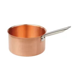 Cerf Dellier Poêlon à sucre cuivre queue froide inox bord verse-franc 16 cm