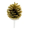 Cerf Dellier Pommes de pin dorées sur pique (x30)