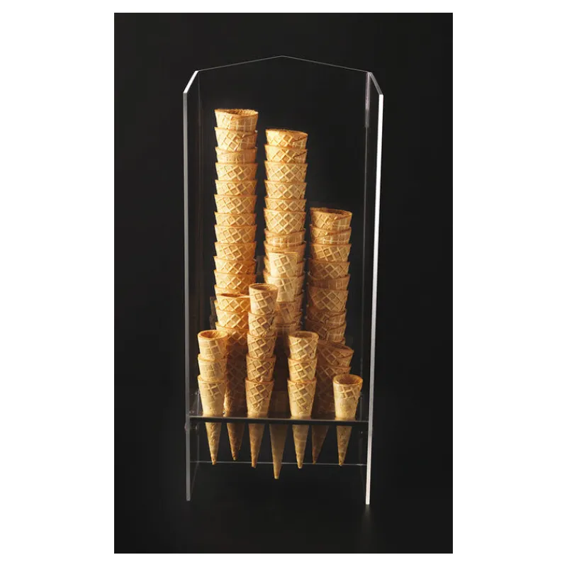 Cerf Dellier Porte-cornets à glace plexiglass 6 trous 31 mm et 12 trous 26 mm