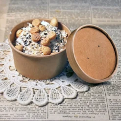 Cerf Dellier Pot à glace 125 ml avec couvercle (x 8)