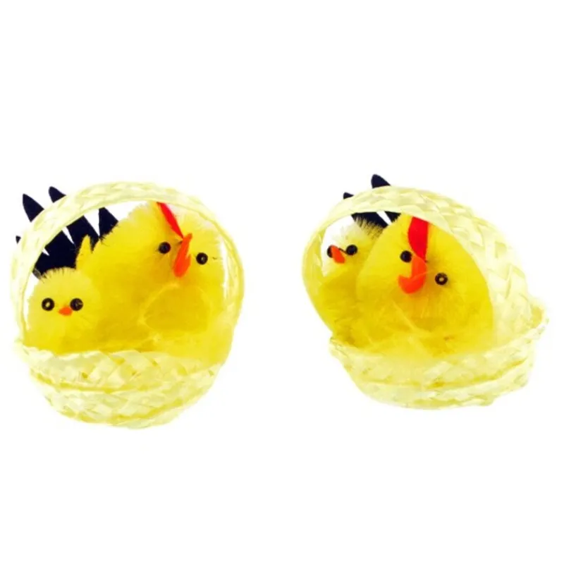 Cerf Dellier Poussins chenille plume noire (x12)