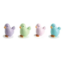 Cerf Dellier Poussins sur pique plastique assortis (x64)