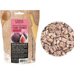 Cerf Dellier Pépites de fruits figue séchée morceaux 125 g