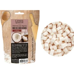 Cerf Dellier Pépites de fruits noix de coco séchée cubes 100 g