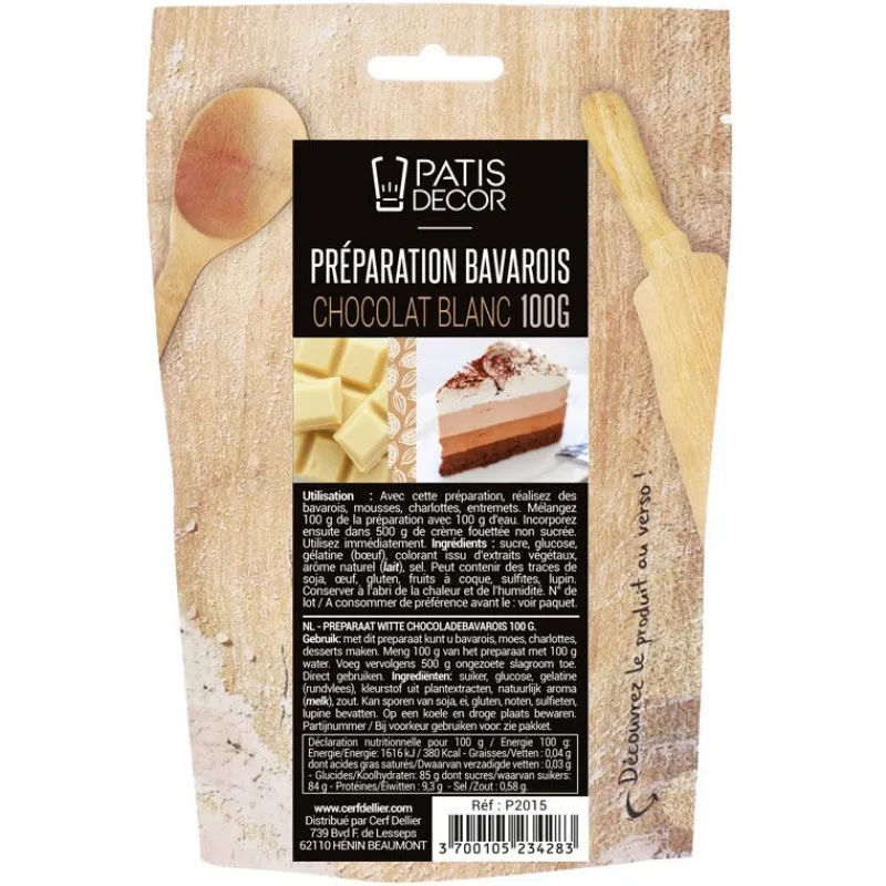 Cerf Dellier Préparation bavarois Chocolat Blanc