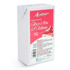 Cerf Dellier Préparation stérilisée pour glace à l'eau à l'italienne - saveur fraise - 1,1 kg