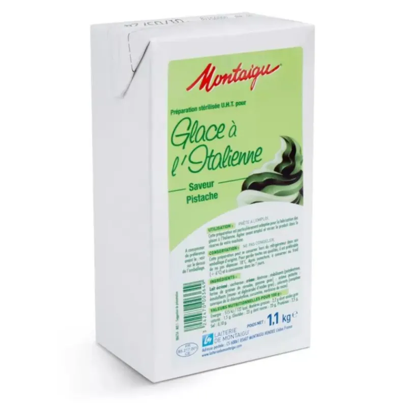 Cerf Dellier Préparation UHT pour glace à l'italienne - saveur pistache - 1,1 kg